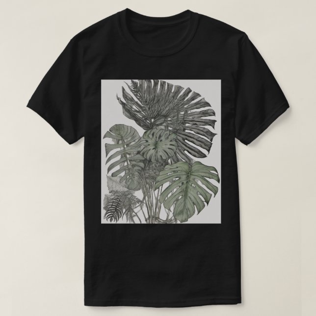 T-shirt Conception de parent de plante botanique - Monster (Design devant)