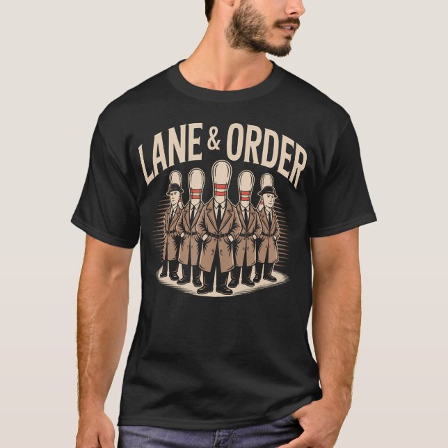 T-shirt Conception de parodie de ligue de bowling Funny La (Devant)