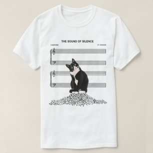 T-shirt Conception de parodie musicale de chat silencieux