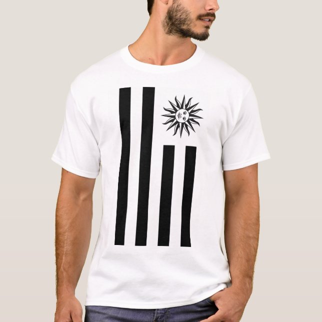 T-SHIRT CONCEPTION DE PATRIOT NOIR ET BLANC LIBERTÉ (Devant)