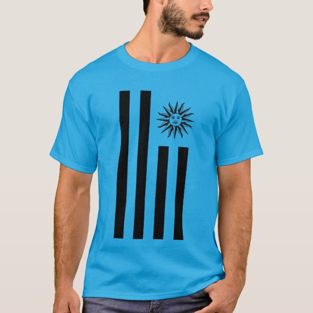 T-SHIRT CONCEPTION DE PATRIOT NOIR ET BLANC LIBERTÉ (Devant)