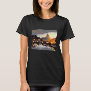 T-shirt Conception de paysage de Rome Italie