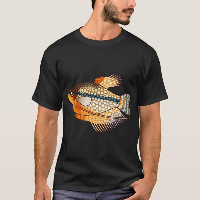 T-shirt Conception de pêche amusante (Devant)