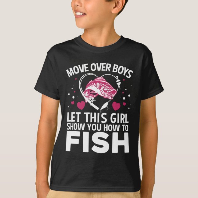T-shirt Conception de pêche drôle pour filles femmes pêche (Devant)