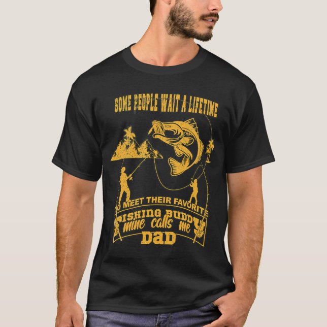 T-shirt Conception de pêche et de bière  (Devant)