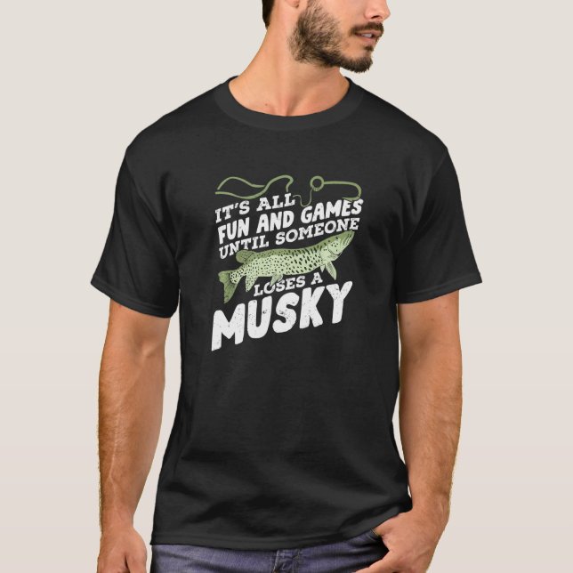 T-shirt Conception de pêche musquée pour un pêcheur Premiu (Devant)