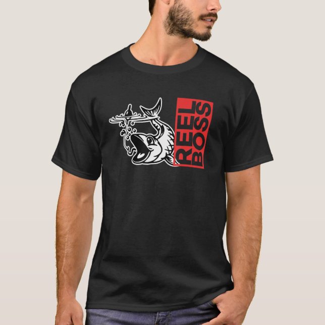T-shirt Conception de pêche Reel Boss (Devant)