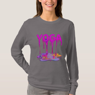 T-shirt Conception de peinture à goutte de yoga