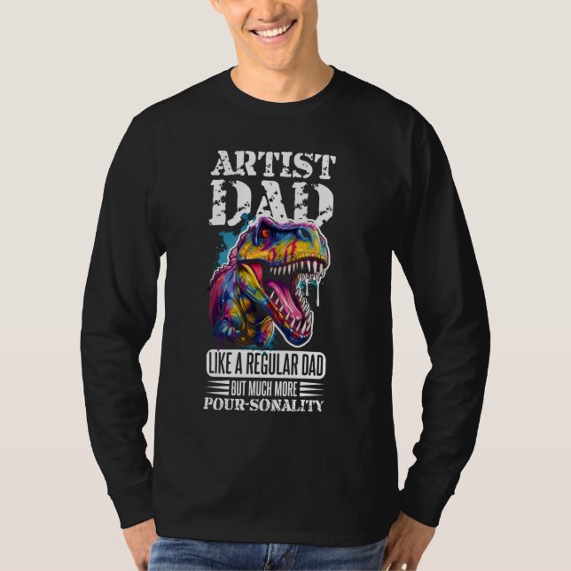 T-shirt Conception de peinture acrylique pour peintre d'ar (Devant)