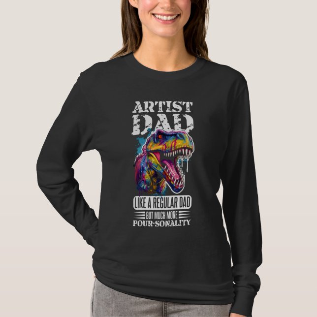 T-shirt Conception de peinture acrylique pour peintre d'ar (Devant)