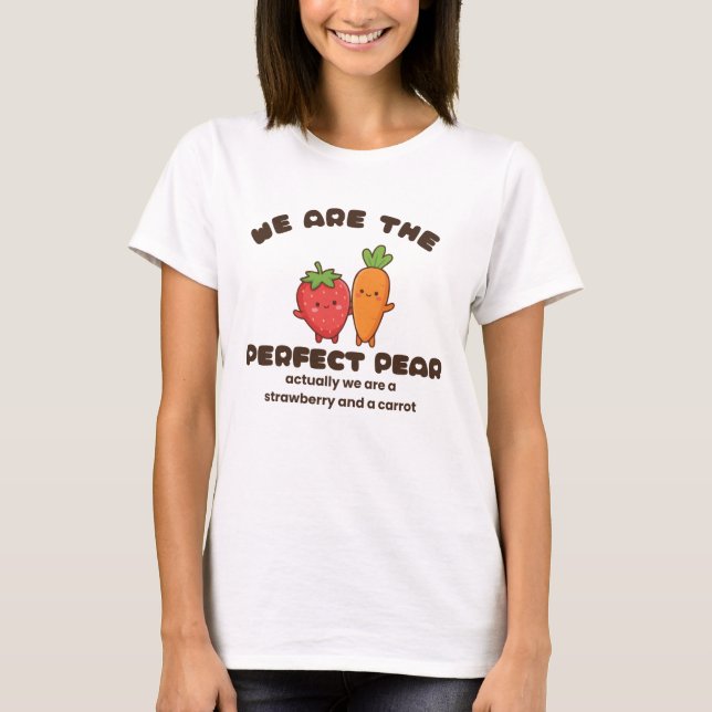 T-shirt Conception de personnage adorable de fraise et de  (Devant)