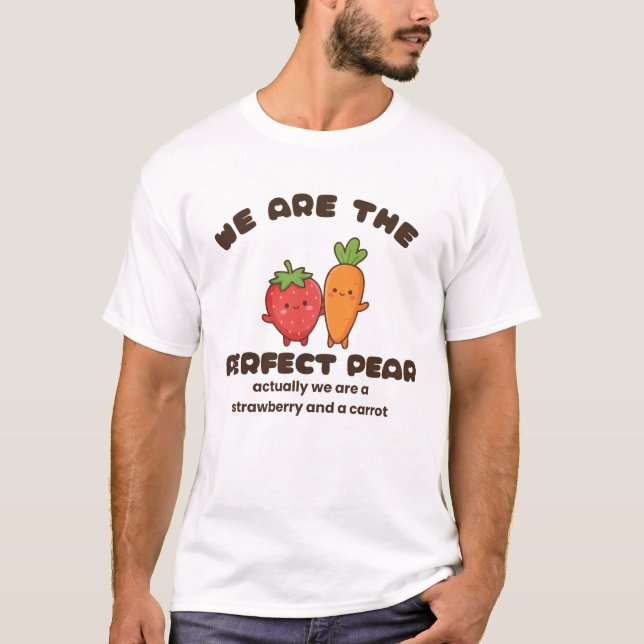 T-shirt Conception de personnage adorable de fraise et de  (Devant)