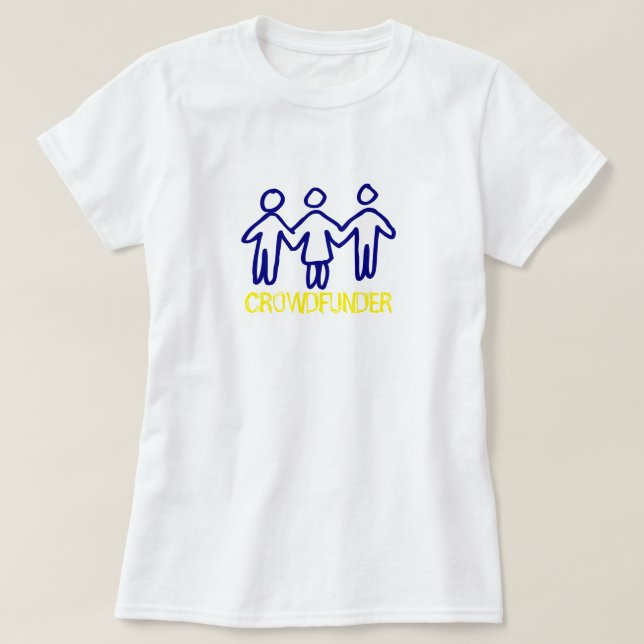 T-shirt Conception de personnes, financement participatif, (Design devant)