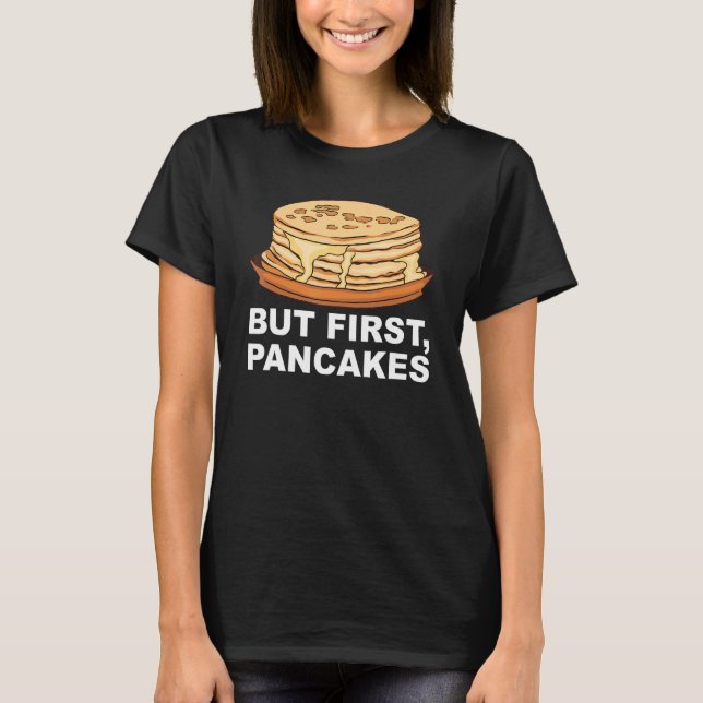 T-shirt Conception de petit-déjeuner de crêpes au sirop d' (Devant)