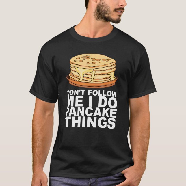 T-shirt Conception de petit-déjeuner de crêpes au sirop d' (Devant)