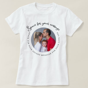 T-shirt Conception de photo circulaire personnalisée minim