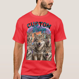 T-shirt Conception de photo de rap bootleg personnalisée u