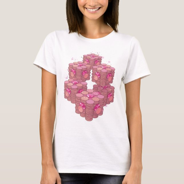 T-shirt Conception de pièces PINK rose vif (Devant)