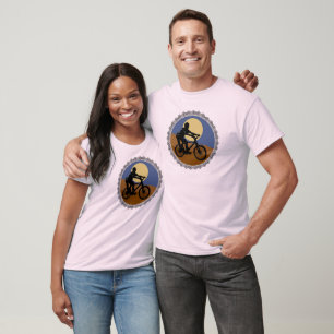 T-shirt conception de pignon de chaîne de vélo tout terrai