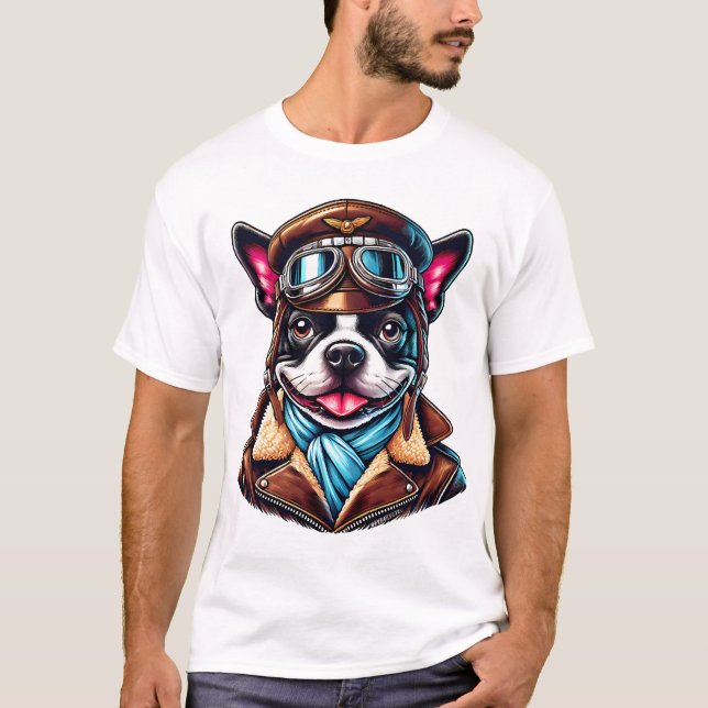 T-shirt Conception de pilote de Bostie (Devant)