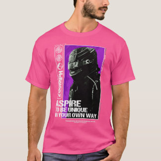 T-shirt Conception de pilote F1 Motivationnelle Aspire