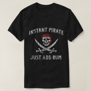 T-shirt Conception de pirate instantané, ajoutez simplemen