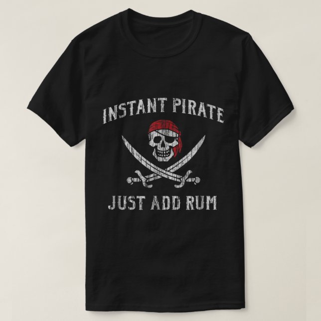 T-shirt Conception de pirate instantané, ajoutez simplemen (Design devant)