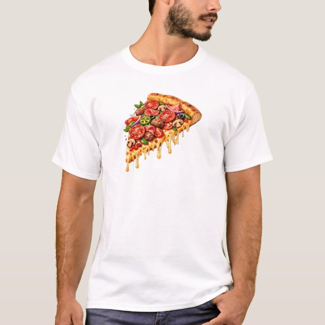 T-shirt Conception de pizza (Devant)