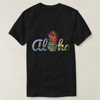 T-shirt Conception de plage d'ananas tropical Aloha