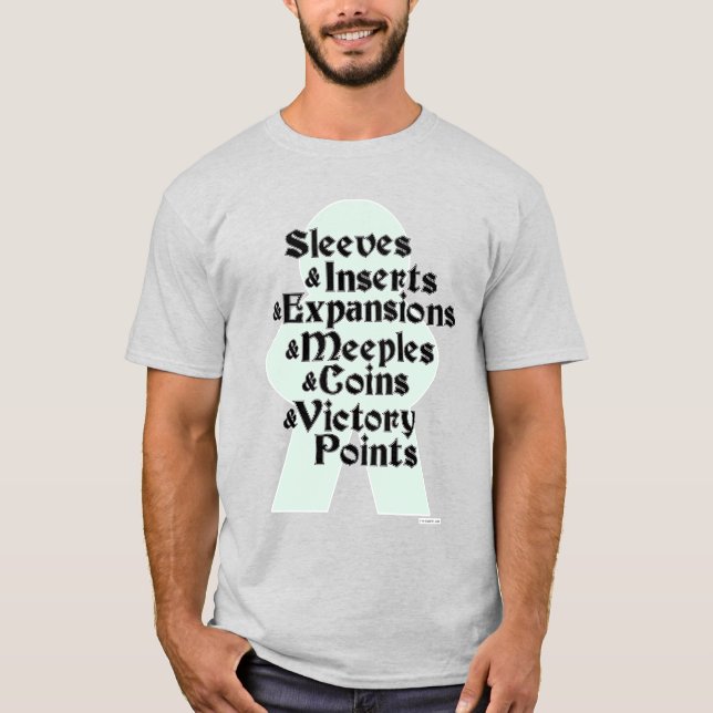 T-shirt Conception de planches de jeu amusantes avec manch (Devant)