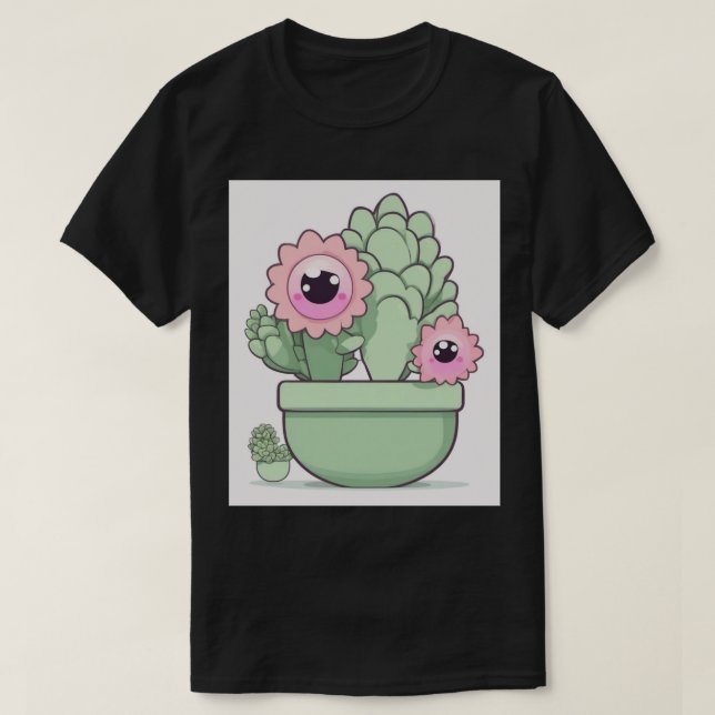 T-shirt Conception de plante grasse kawaii mignonne pour a (Design devant)