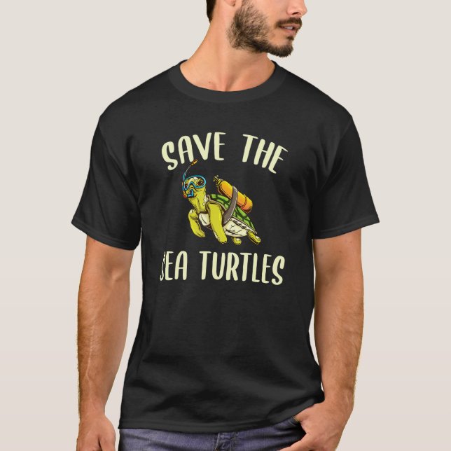 T-shirt Conception de plongée en scaphandre de tortue de m (Devant)