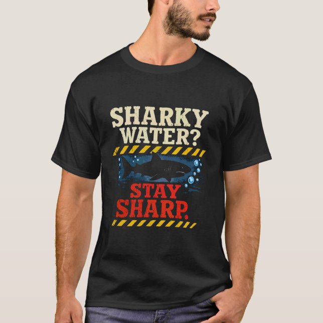 T-shirt Conception de plongée sous-marine Sharky Water Sta (Devant)
