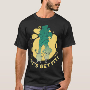 T-shirt Conception de poireau drôle de légume