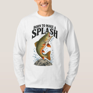 T-shirt Conception de poisson d'omble de fontaine de MI Fa