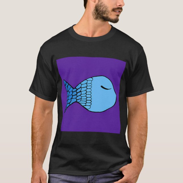 T-shirt Conception de poisson en art numérique (Devant)