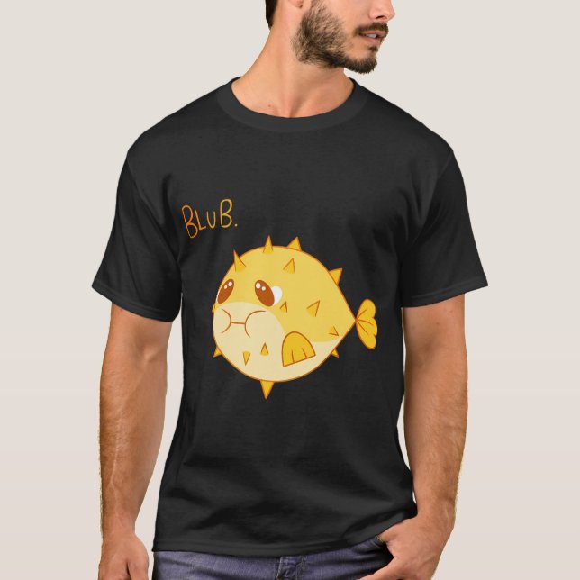 T-shirt Conception de poisson-globe ‘Blub’ (Devant)