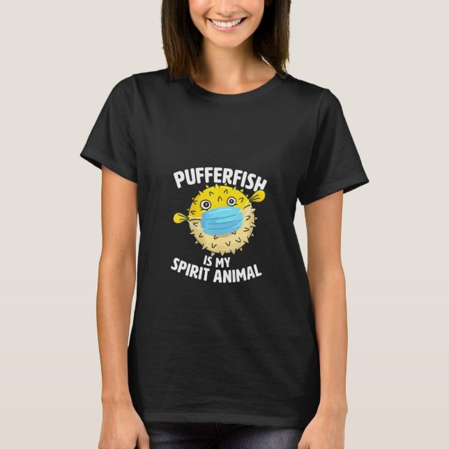 T-shirt Conception de poisson-globe féminin est mon animal (Devant)