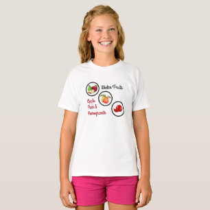 T-shirt Conception de pomme, de poire et de grenade