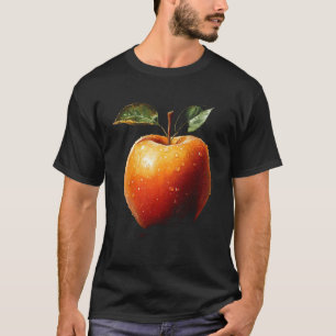 T-shirt Conception de pomme rouge sucrée de peinture de fr