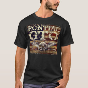 T-shirt Conception de Pontiac GTO contre le drapeau érodé