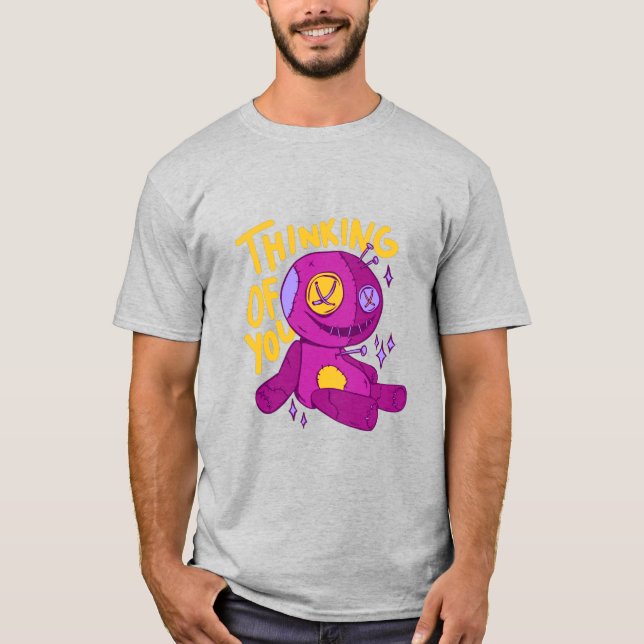 T-shirt Conception de poupée mignonne effrayante (Devant)