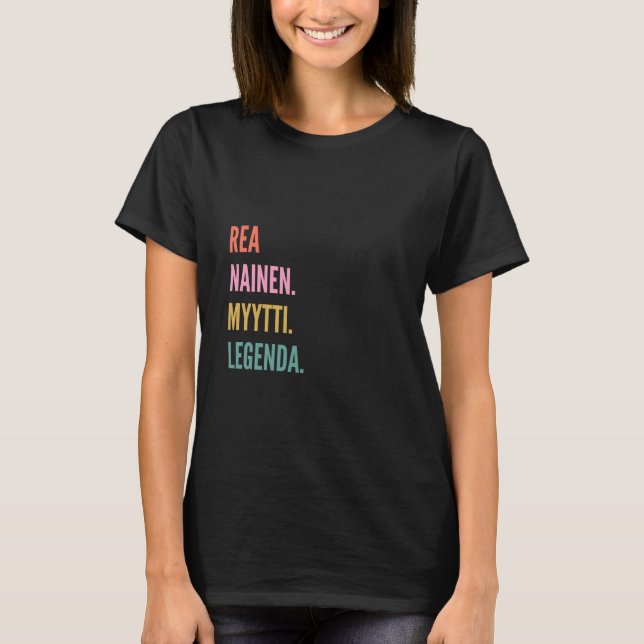 T-shirt Conception de prénom finlandais drôle Rea (Devant)