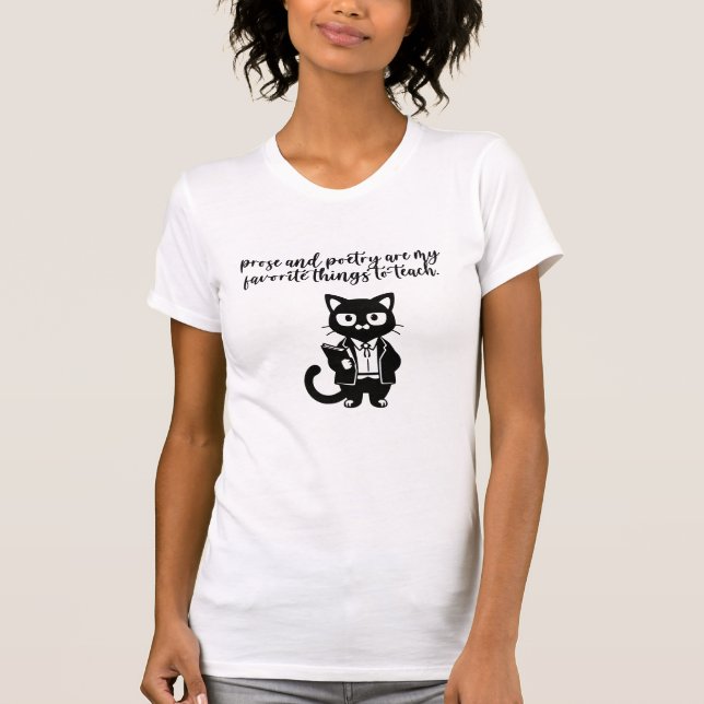 T-shirt Conception de Prose Et Poésie Choses Préférées à E (Devant)