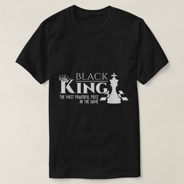 T-shirt Conception de puissance du roi d'échecs (Design devant)