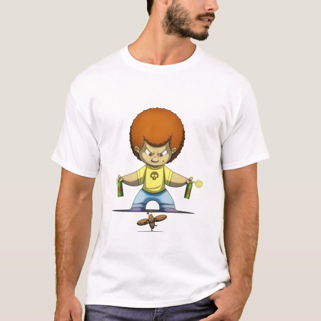 T-shirt Conception de pulvérisation de chasseur de bugs af (Devant)