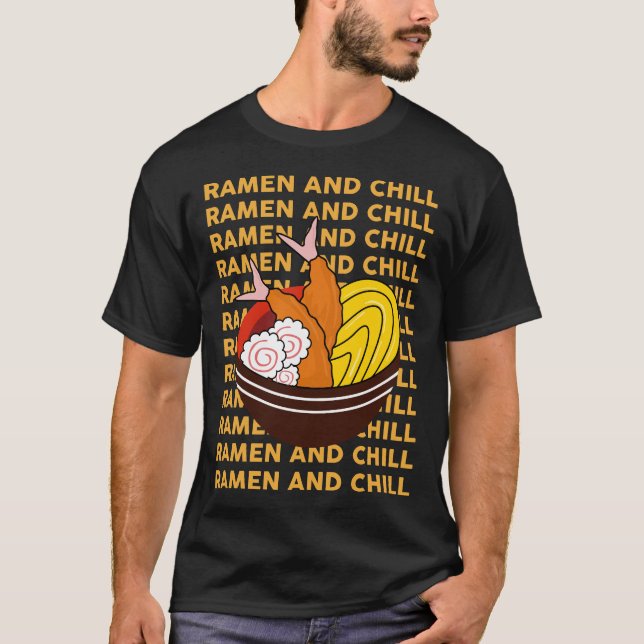 T-shirt Conception de ramen et de fraises (Devant)