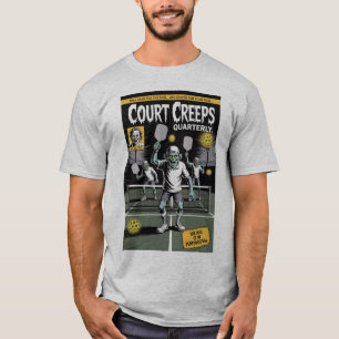 T-shirt Conception de raquette de pickleball zombie en ban