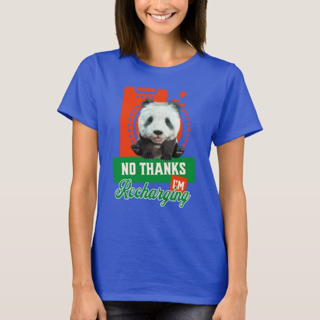 T-shirt Conception de recharge de batterie d'introverti pa (Devant)
