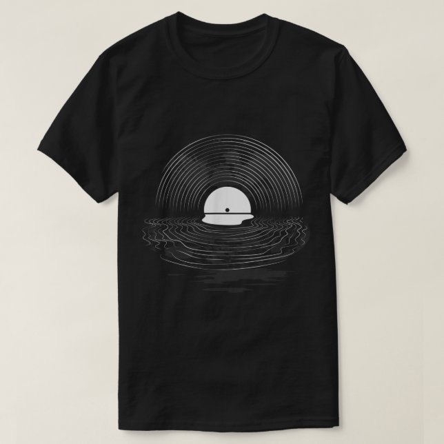 T-shirt Conception de réflexion de coucher de soleil de di (Design devant)